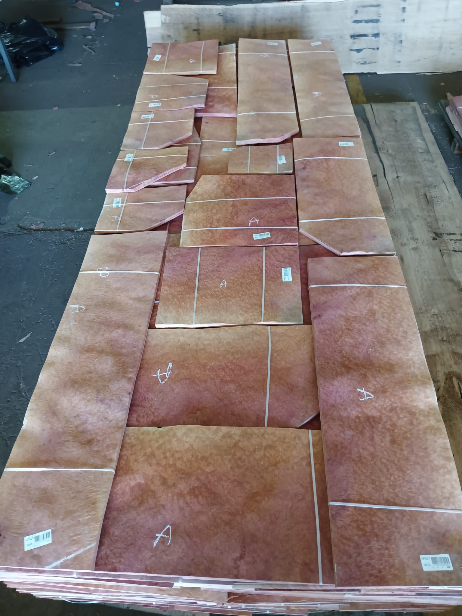 Rose & amber madrone veneer